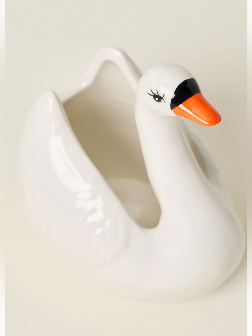 Anthropologie Swan Cup Decoration Pen Holder New White Swan Dolomite
